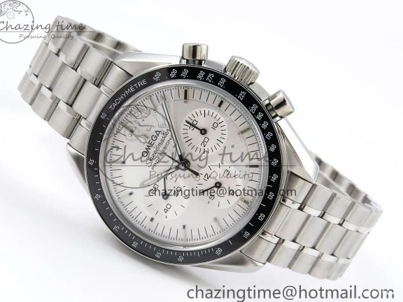 0304 Classic Speedmaster SS RMF Best Edition White Dial on SS Bracelet Lemania HW 7723